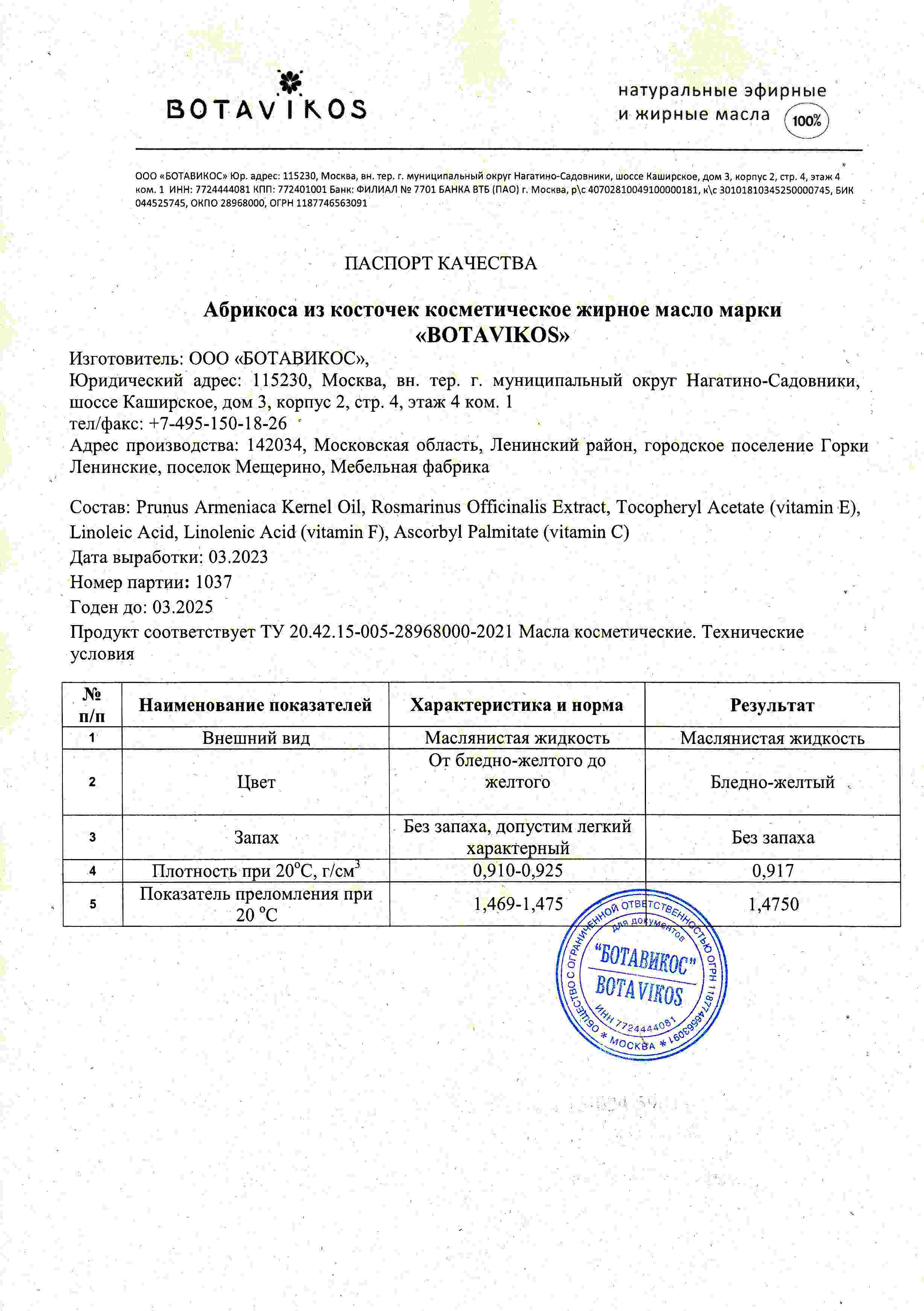 Паспорт №032023